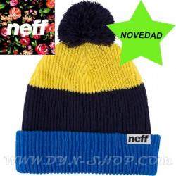Gorro de lana NEFF Snapy Blue/yellow