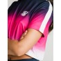 Camiseta SIKSILK Fade Tape Crop Tee - Navy, Pink & White