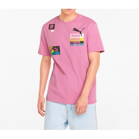 Camiseta PUMA Brand Love Multiple Pink