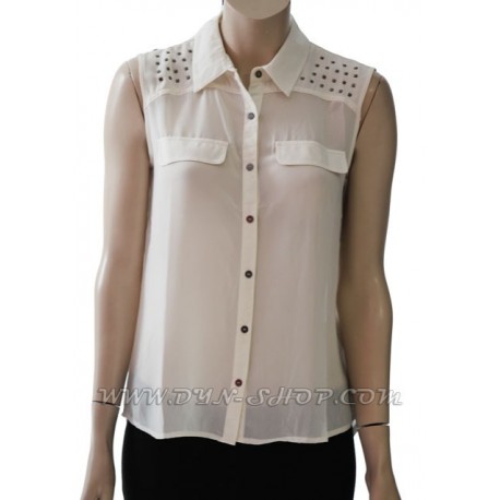 Blusa sin Mangas OUTFITTERS Crema